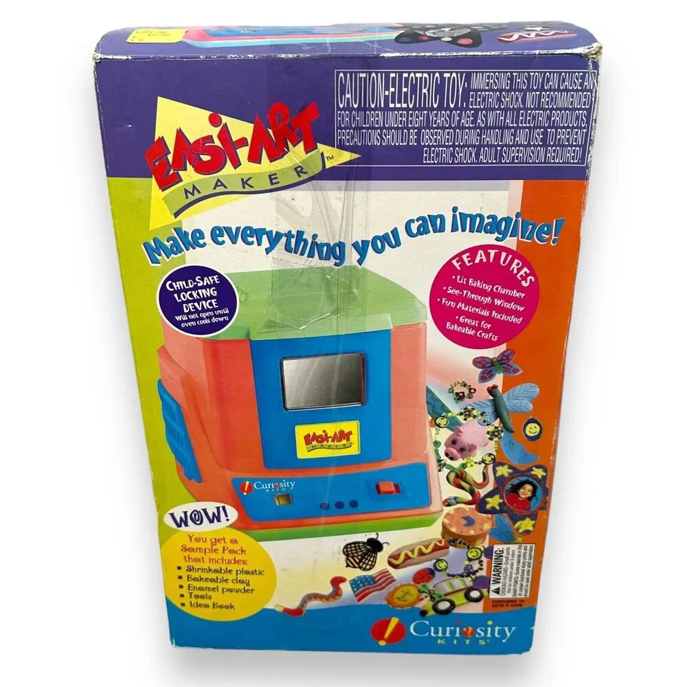 Vintage Easi-Art Maker Jewelry Crafts Oven Kids Curiosity Kits Not Complete 2002